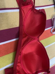 Vibrant Red Padded Bra