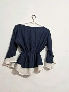 Bell Sleeve Peplum Top