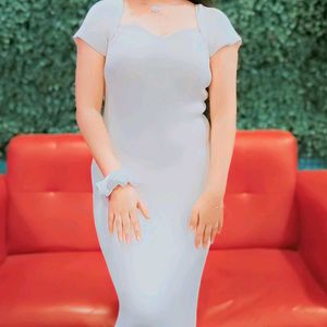 Elegant White Bodycon Midi Dress