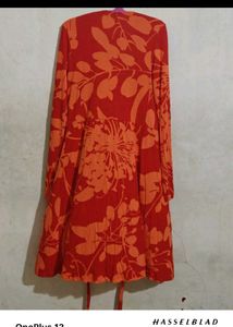 Vibrant Floral Print Dress with Matching Cardigan