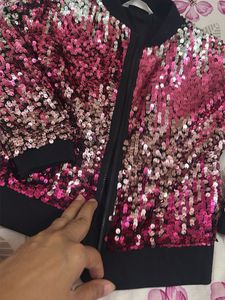 Sparkling Sequin Bomber Jacket