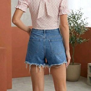 Distressed Denim Shorts