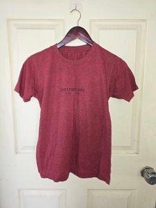 Boys Red Cotton Care T-Shirt