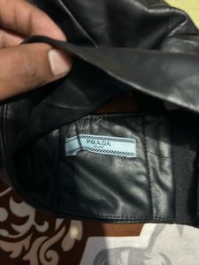 Prada Black Leather Bralette Top