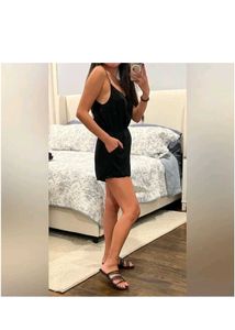 H&amp;M Black Sleeveless Romper