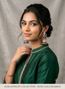 Elegant Black Jhumki Earrings