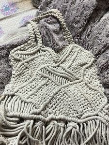 Boho Macrame Fringe Scarf