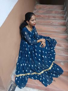 Elegant Teal Anarkali Dress