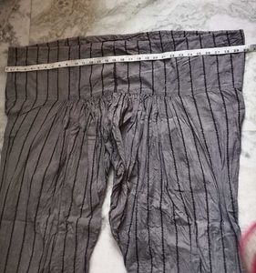 Grey Striped Patiala salwar Pants