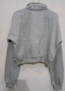 Cropped Quarter Zip Sweatshirt