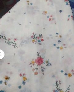 flower coton lines Saree "only one time use"