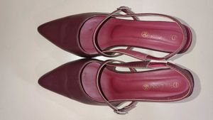Chic Burgundy Slingback Heels