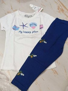 3-4 year Cute Bee &amp; Seashell Outfit Set