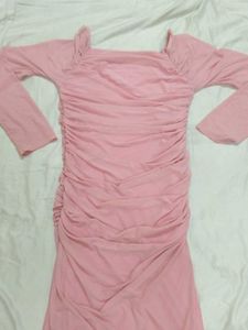 Korean Pink beautiful Bodycon Dress for women