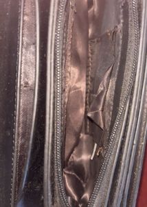 dupe Moschino Black Croc Embossed Pouch