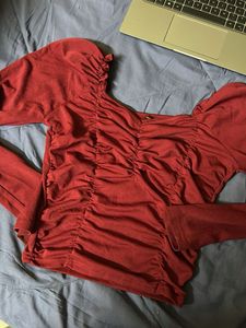 Burgundy Long Sleeve Top