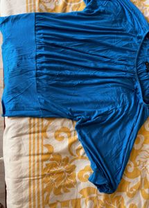Blue loose casual top