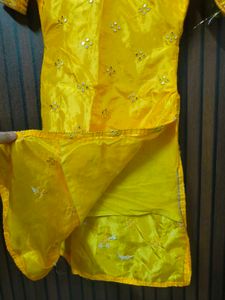 Yellow Embroidered Silk Blouse
