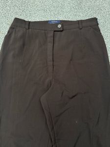 Classic Brown Wide-Leg Trousers