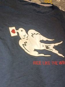 Navy Blue "Ride Like The Wind" T-Shirt
