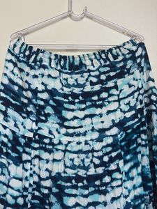 low waist Boho Tie-Dye Maxi Skirt
