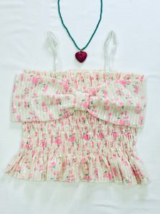 Floral Smocked Tube Top