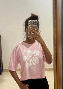 Pink Floral Print T-Shirt