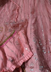 Stunning Pink Embroidered Lehenga Choli