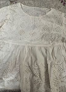 Chic White Eyelet Top