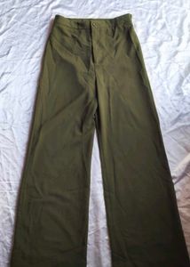Olive Green Wide Leg Pants