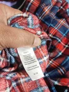 Red &amp; Blue Stylish Plaid Long Sleeve T-shirt for 4