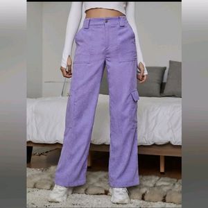 Lavender Denim Cargo