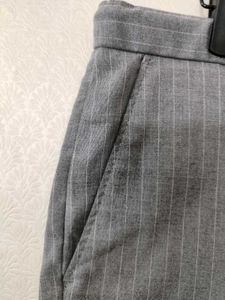 Men's Grey Pinstripe Drawstring Pants