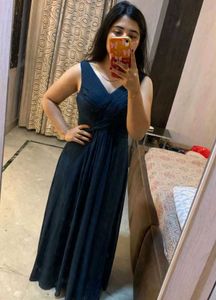 Elegant Navy Blue Maxi Dress