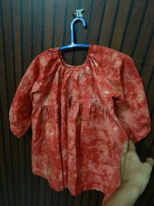 Cute Red Print women Top