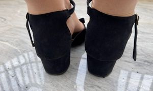 Elegant Black Ankle Strap Heels