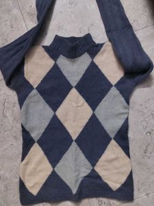 Argyle Turtleneck Sweater- Size is small