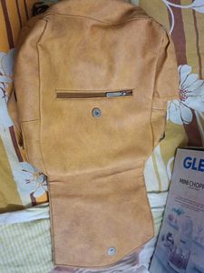 Stylish Yellow Leather Hobo Bag