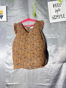 Stylish Printed V-Neck Top
