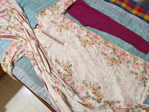 Elegant Floral Kurta Set with Dupatta