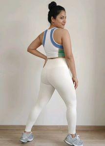 Stylish Cream Yoga Premium Soft Leggings