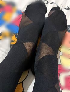 Sheer Black Cross pattern Stalkings