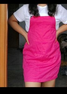 Pink Dungree Dress