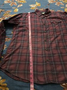 Men's Burgundy Plaid Flannel Shirt
