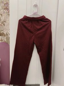 Cozy Maroon Wide Leg Pants