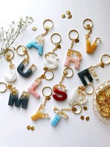 Personalized Alphabet Resin Keychain customisable