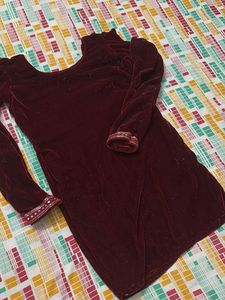 Velvet Kurta Set with Pleated Pants