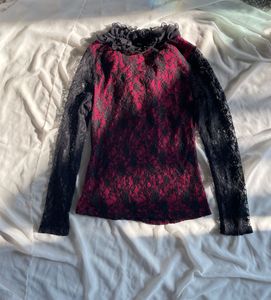 Gothic Lace Ruffle Top