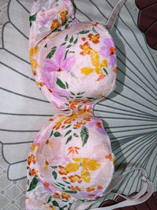 Floral Print Padded Bra
