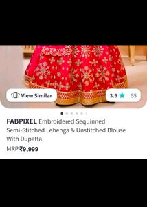 Embroidered Sequined Lehenga Brand New
